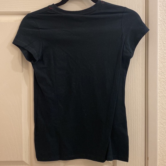Large Kids Hanes black crew neck t-shirt - Picture 2 of 4